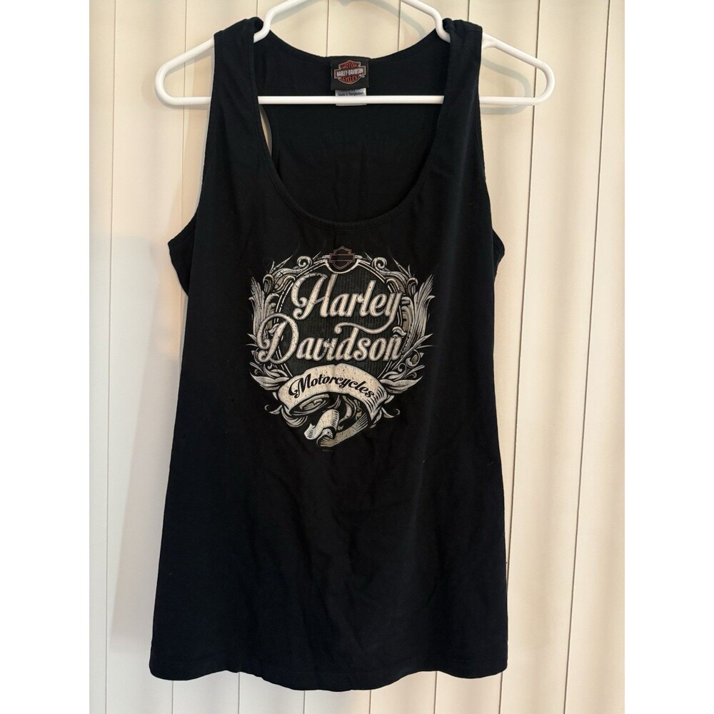Harley-Davidson Tank Top Sz XXL Black Lubbock TX Winged Graphic Black
